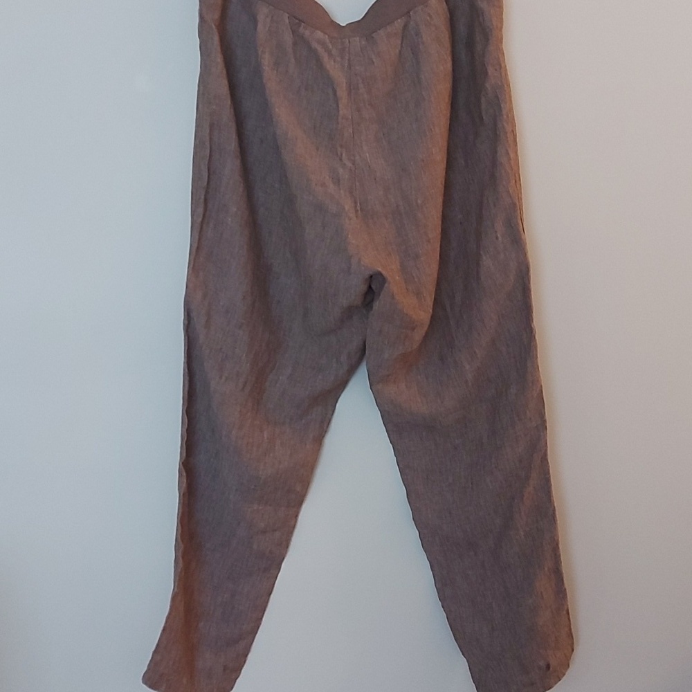 NWT J Jill Love Linen Pull On Pants with Side Pockets and Elastic Waist Size L - Picture 2 of 6